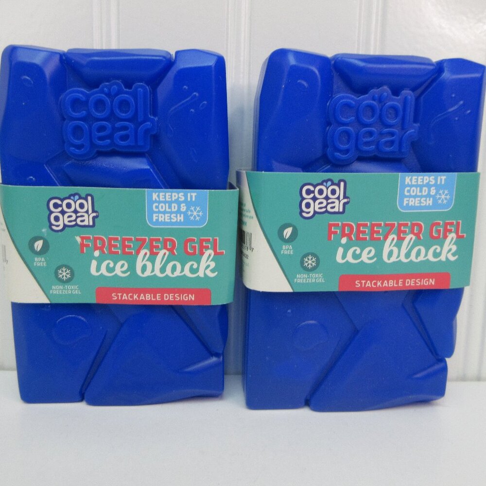 Cool Gear Reusable Mini Impact Freezer Ice Blocks Lot of 2 Blue
